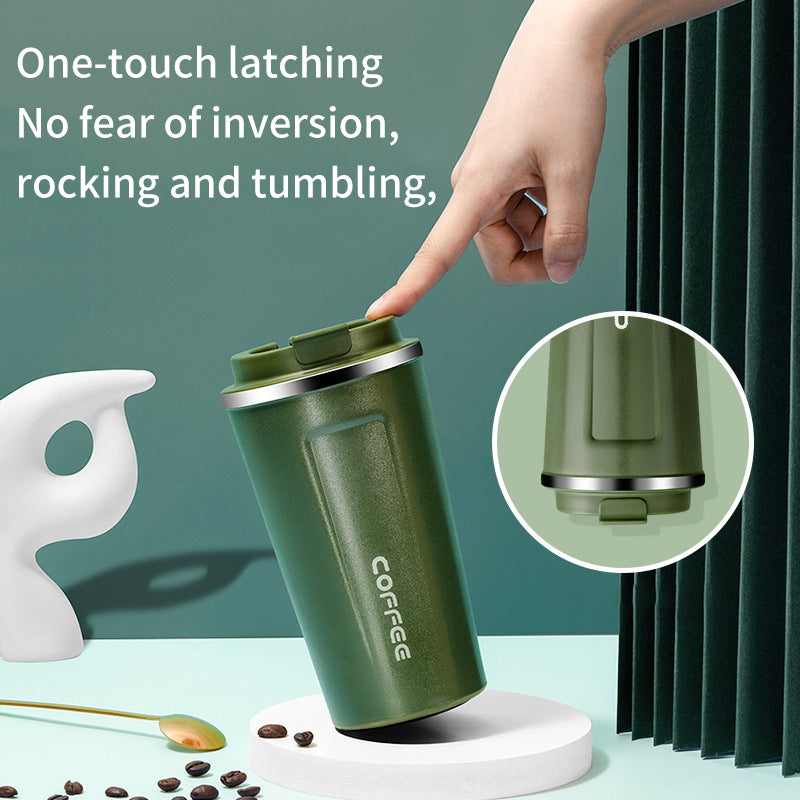 Simple 304 Stainless Steel Vacuum Insulated Cup Large Capacity Portable Cup