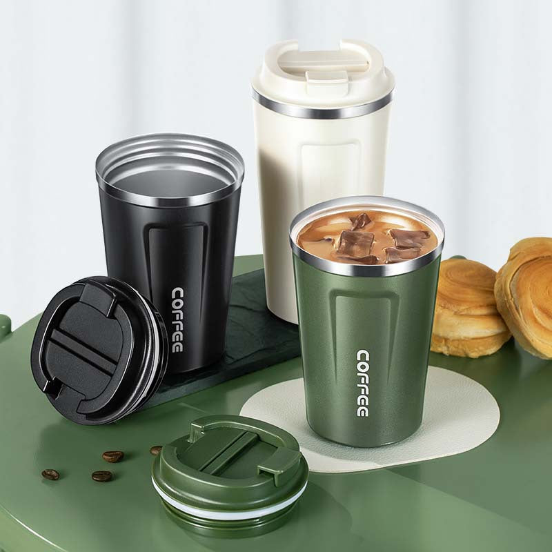 Simple 304 Stainless Steel Vacuum Insulated Cup Large Capacity Portable Cup