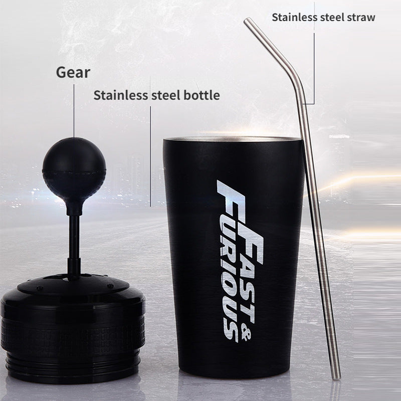 600ML Stainless Steel Outdoor Portable Car Cup Speed and Passion 10 Shift Cup 304 Stainless Steel Insulation Cup